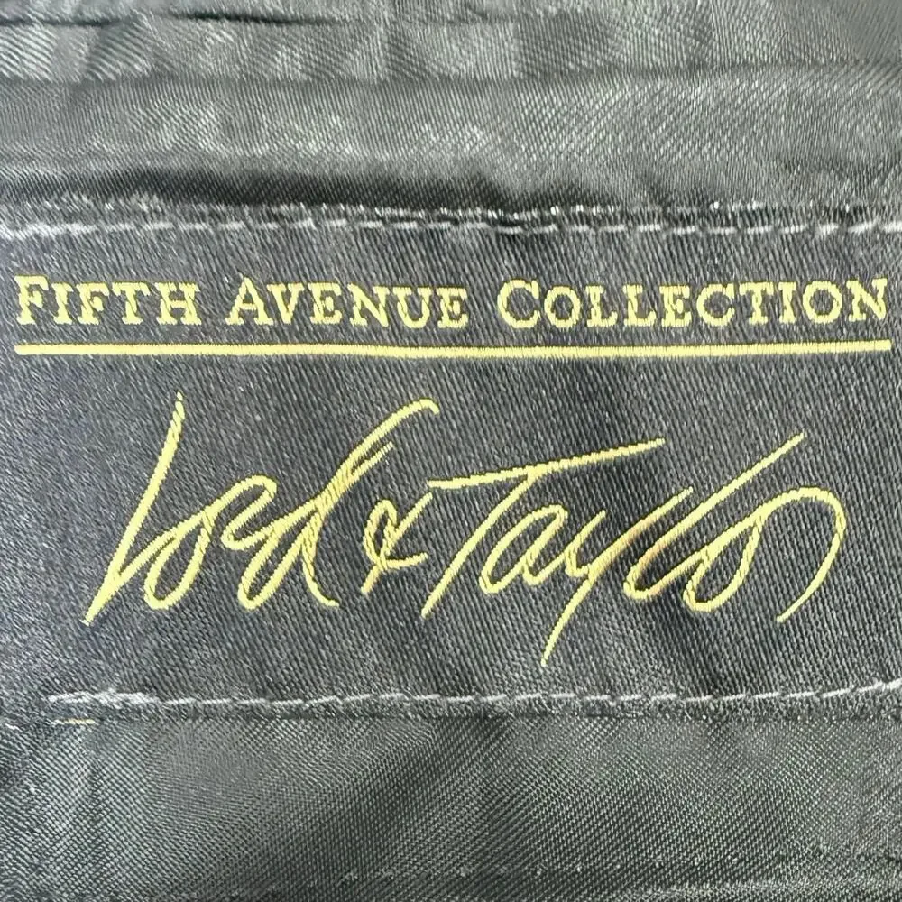 Vintage 90s Men's 42R Black Velour Blazer Jacket Lord & Taylor Fifth Ave